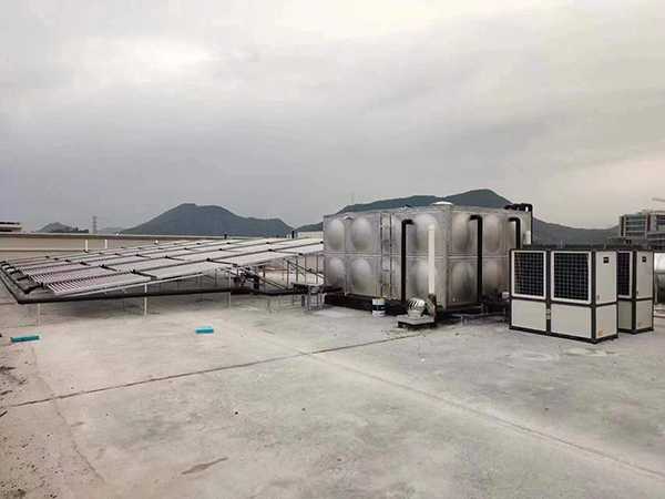 杭州天睿精密科技有限公司太陽能加空氣源熱水工程